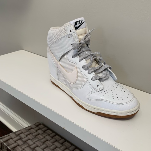 Nike white leather sky hi wedge - Picture 3 of 6